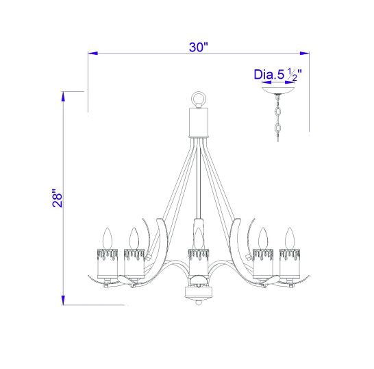 Ambridge-Black-Smith-8-Candle-Light-Chandelier-The-Cabin-Shack-1