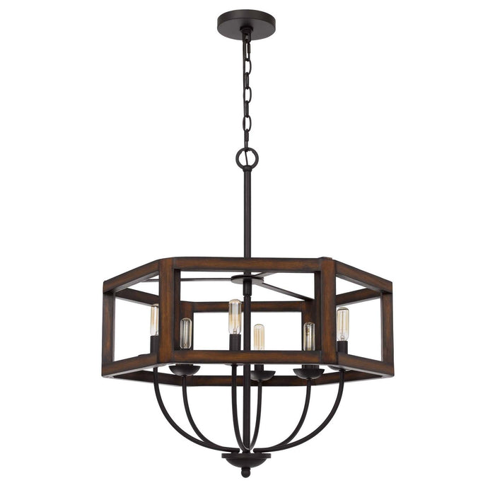 Boone-Hexagon-Farmhouse-6-Light-Chandelier-The-Cabin-Shack