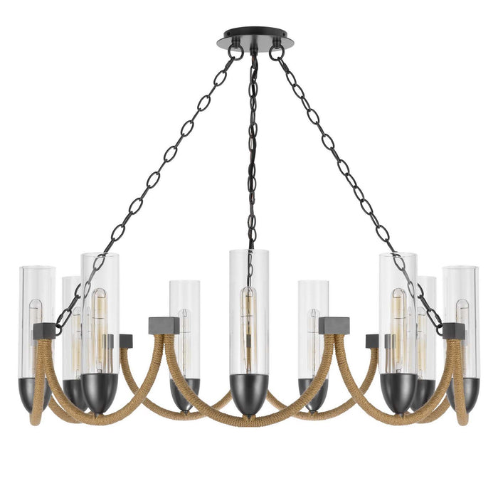 Castle-Pines-Burlap-9-Light-Chandelier-The-Cabin-Shack
