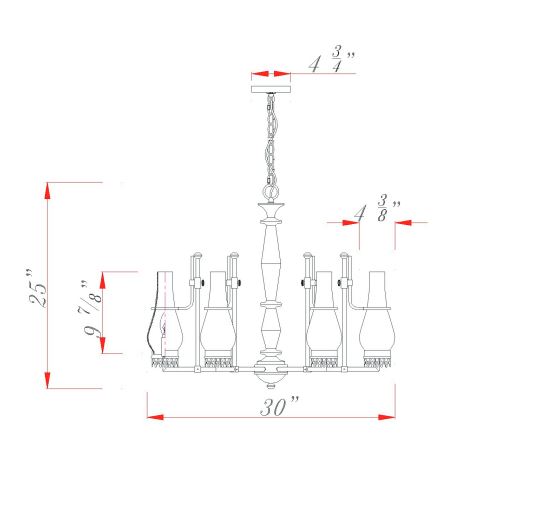 Columbia-Rustic-6-Light-Lantern-Chandelier-The-Cabin-Shack-1