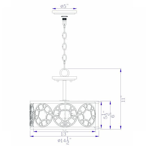 Easton-Antique-Brass-Round-Drum-Chandelier-The-Cabin-Shack