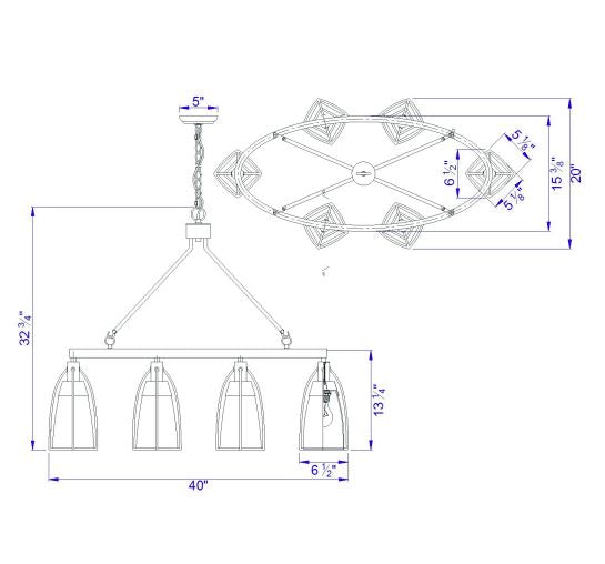 Kirkville-Black-Round-Chandelier-The-Cabin-Shack-1