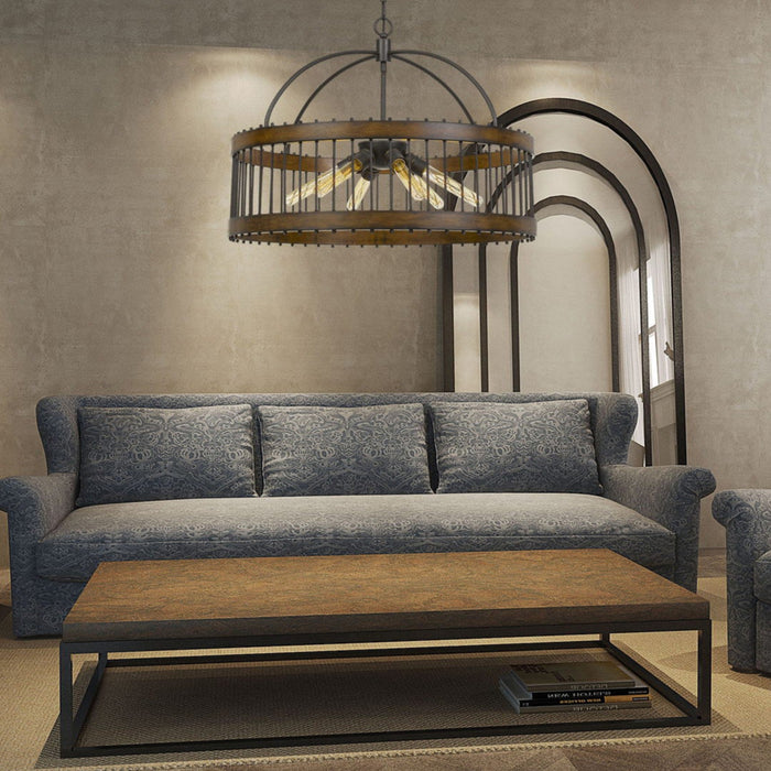 Rustic-Industrial-Round-6-Light-Chandelier-The-Cabin-Shack-1