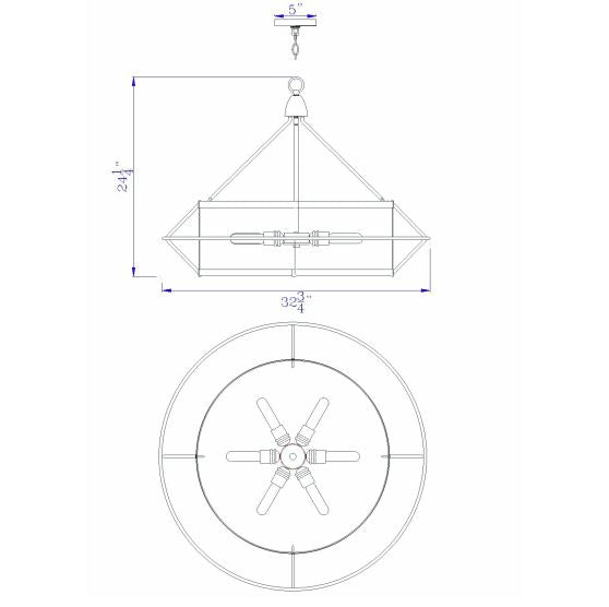Rustic-Industrial-Round-Antique-Brass-Chandelier-The-Cabin-Shack-2