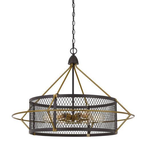 Rustic-Industrial-Round-Antique-Brass-Chandelier-The-Cabin-Shack
