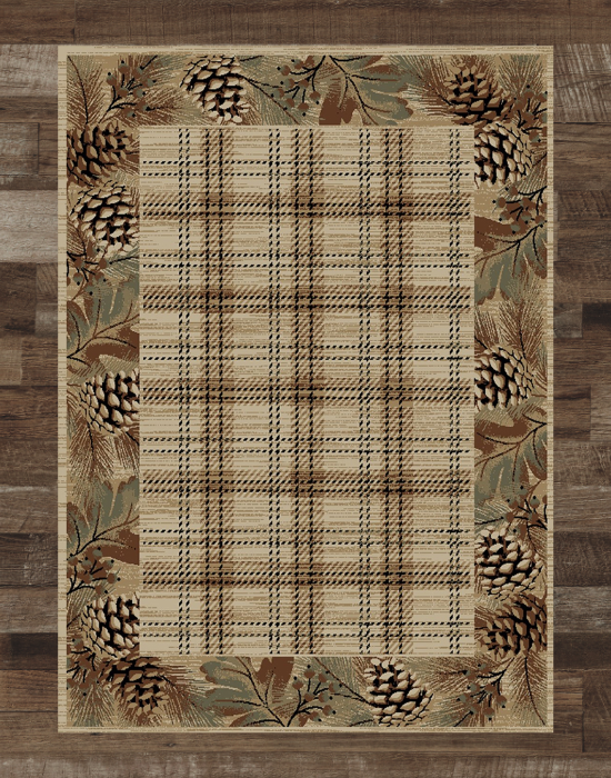 Pine Plaid Rug | The Cabin Shack
