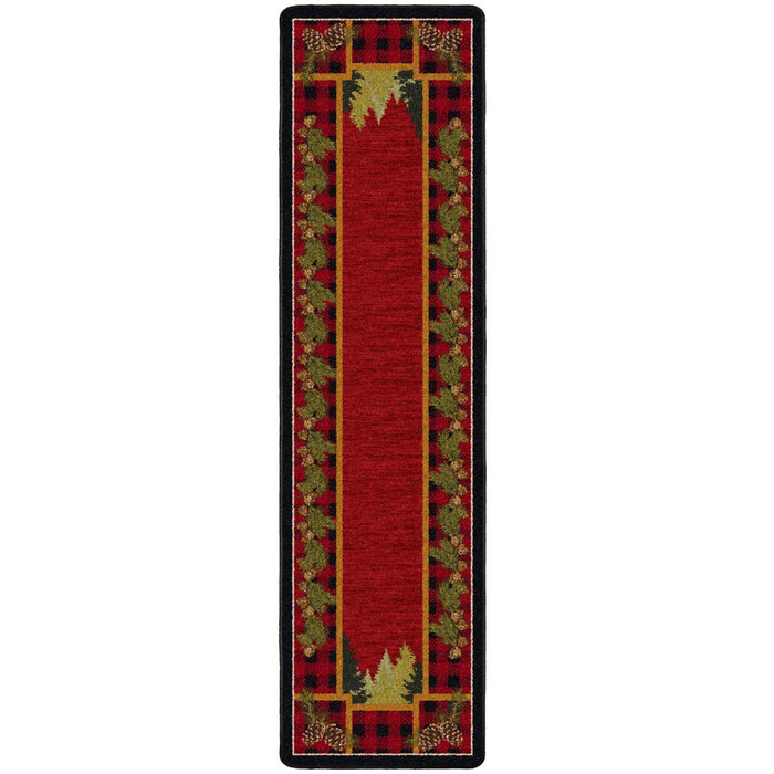 Plaid Woodland Runner Rug | The Cabin Shack