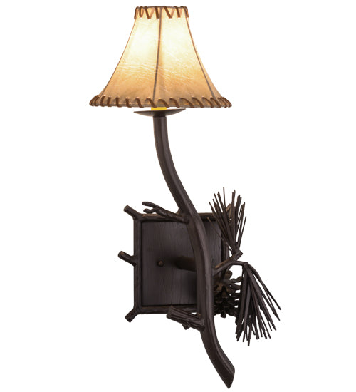 10" Wide Right Forest Pine Cone Wall Sconce | The Cabin Shack