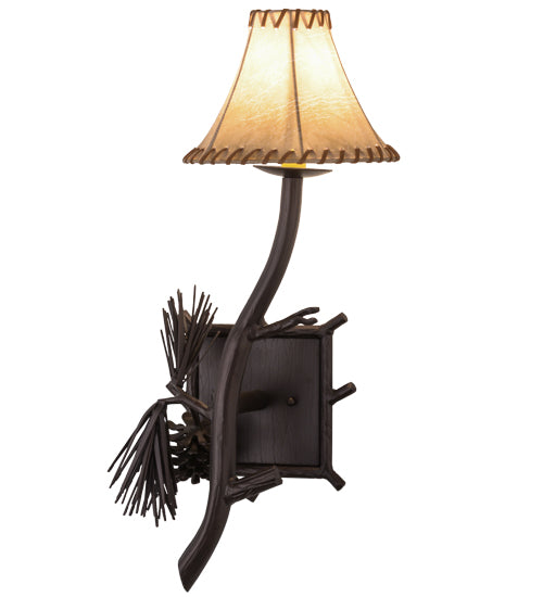 10" Wide Forest Pine Cone Wall Sconce | The Cabin Shack