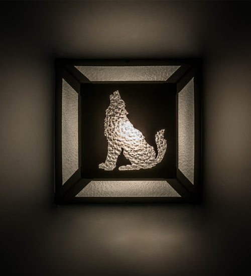 10" Wide Lone Wolf Trail Wall Sconce | The Cabin Shack