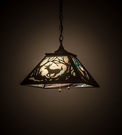 Bronze Woodland Deer Trail Pendant | The Cabin Shack