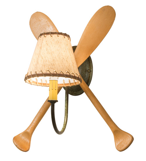 16" Wide Burlap Paddle Wall Sconce | The Cabin Shack
