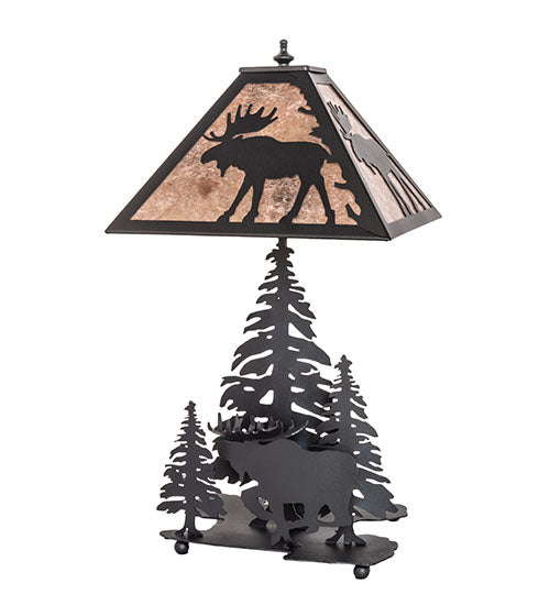 21" High Forest Bull Moose Accent Lamp 4 | The Cabin Shack