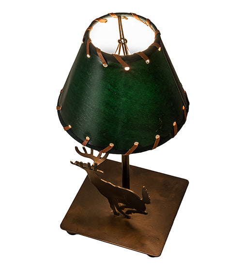 Black High Scampering Deer Accent Lamp