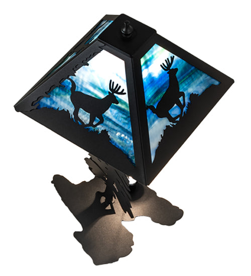 22" High Pine Deer Forest Accent Lamp 3 | The Cabin Shack