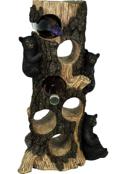 Black Bear Tree Wine Holder | Six Bottle | The Cabin Shack
