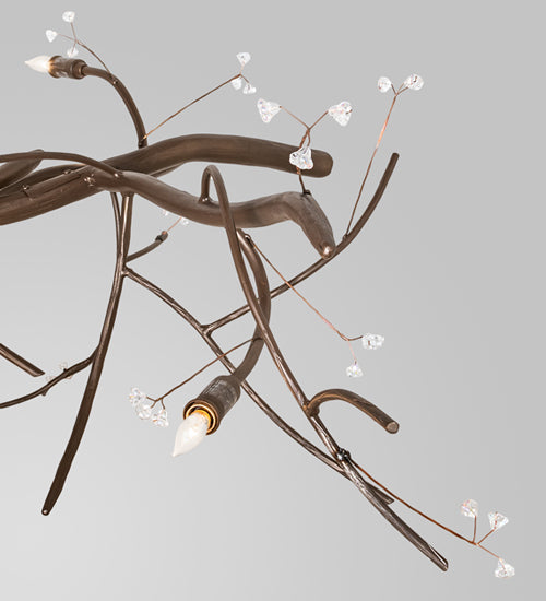 72" Long Budding Forest Pine Chandelier 2 | The Cabin Shack