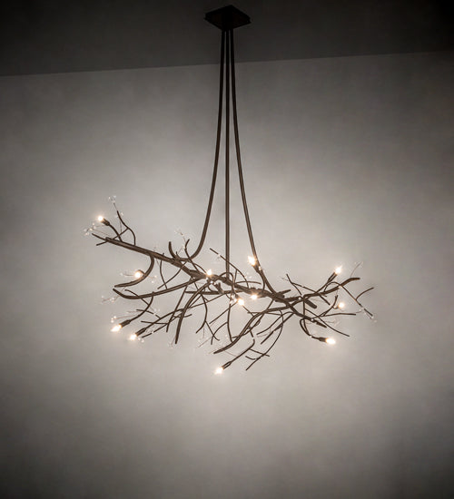 72" Long Budding Forest Pine Chandelier 1 | The Cabin Shack