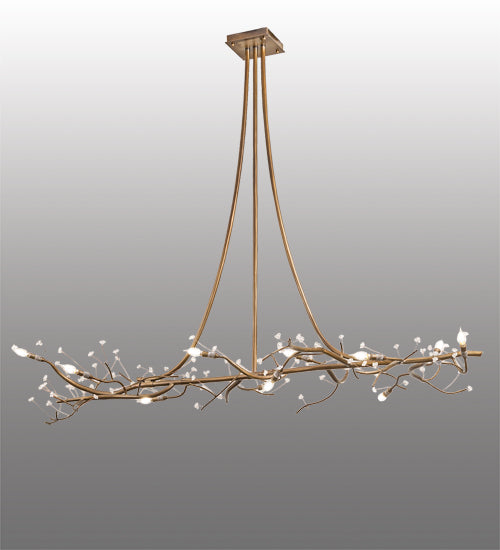 72" Long Pine Branches Chandelier | The Cabin Shack