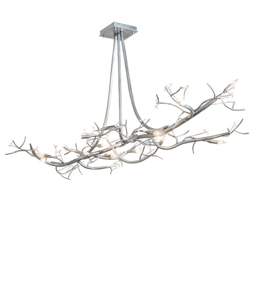 72" Long Silver Pine Chandelier | The Cabin Shack