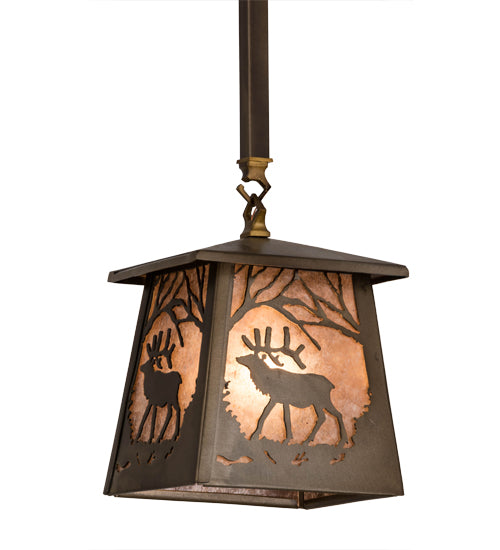 Copper Majestic Woodland Elk Pendant | The Cabin Shack