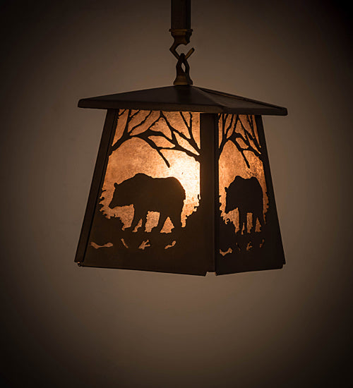 Antique Copper Woodland Forest Bear Pendant | The Cabin Shack