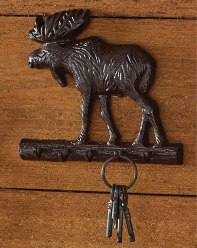 Cabin Decor - Cast Moose Key Hook - Burl - The Cabin Shack