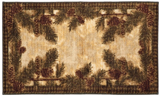 Cabin Rugs | Pinecone Gingham Square | The Cabin Shack