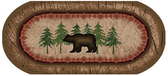 Birch Bear Oval Rug | The Cabin Shack