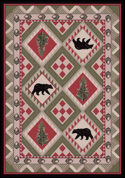Cabin Rugs | Quilted Forest Lodge Rug | The Cabin Shack