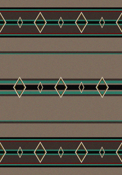 Southwest Corners Turquoise Rustic Rug | The Cabin Shack