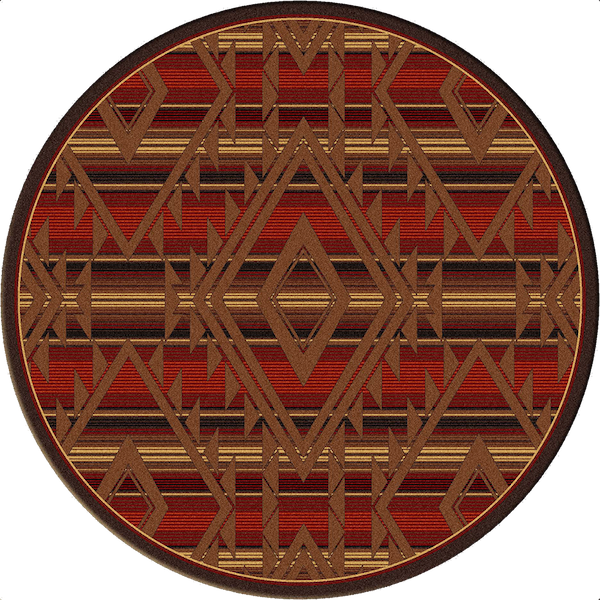 Southwest Spirit Rustic Lodge Rug Round | The Cabin Shack