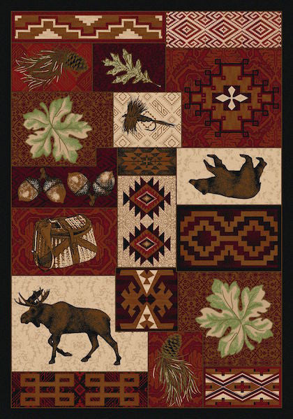 Cabin Rugs | Wildlife Picnic Lodge Rug | The Cabin Shack