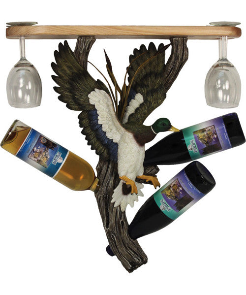 Duck Shelf with Glass and Wine Holder | The Cabin Shack