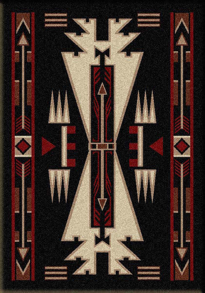 Native Arrow Black Rustic Lodge Rug 3x4 | The Cabin Shack