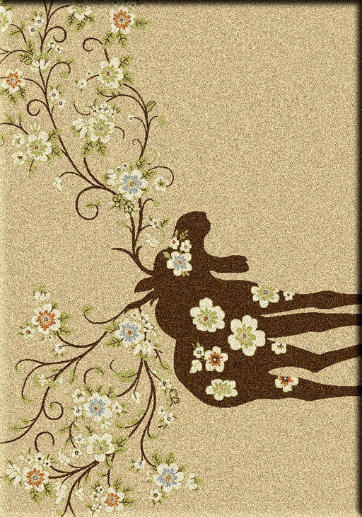 Cabin Decor - Tan Moose Retreat Lodge Rug Collection - The Cabin Shack