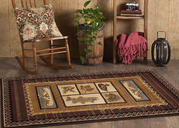Yellowstone River Run Rustic Lodge Rugs | The Cabin Shack