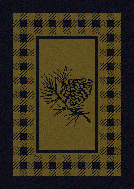 Pinecone Retreat Rugs Green | The Cabin Shack