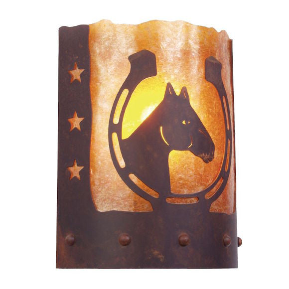 Rustic Wall Sconce | Lucky Horseshoe | The Cabin Shack