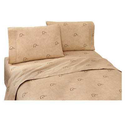 Cabin Decor - Ducks Unlimited Plaid Bed Sheet - The Cabin Shack