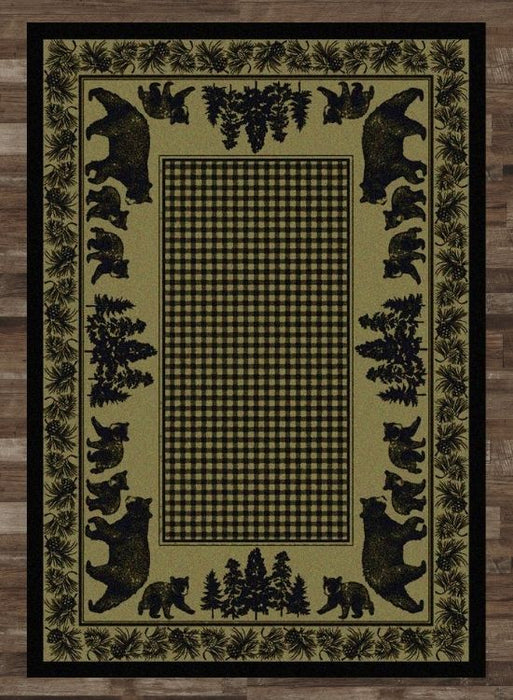 Bear Meadows Green Rug | The Cabin Shack