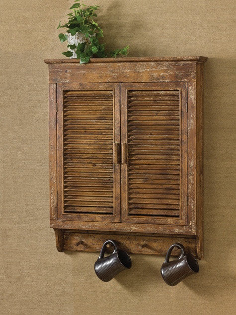 Cabin Decor - Rustic Wood Shutter Cabinet - The Cabin Shack