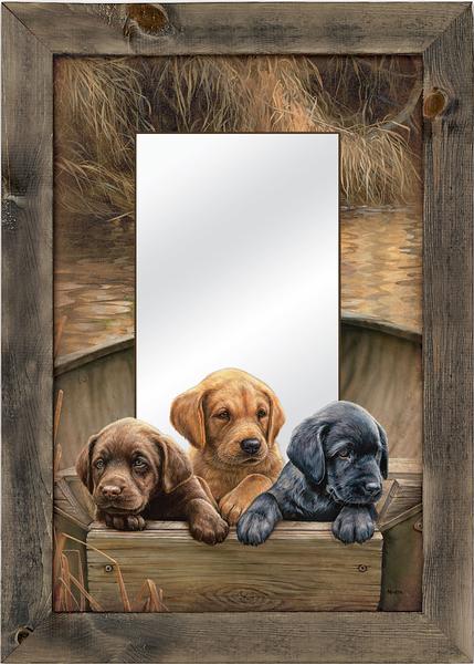 Retriever Triplets Mirror | The Cabin Shack