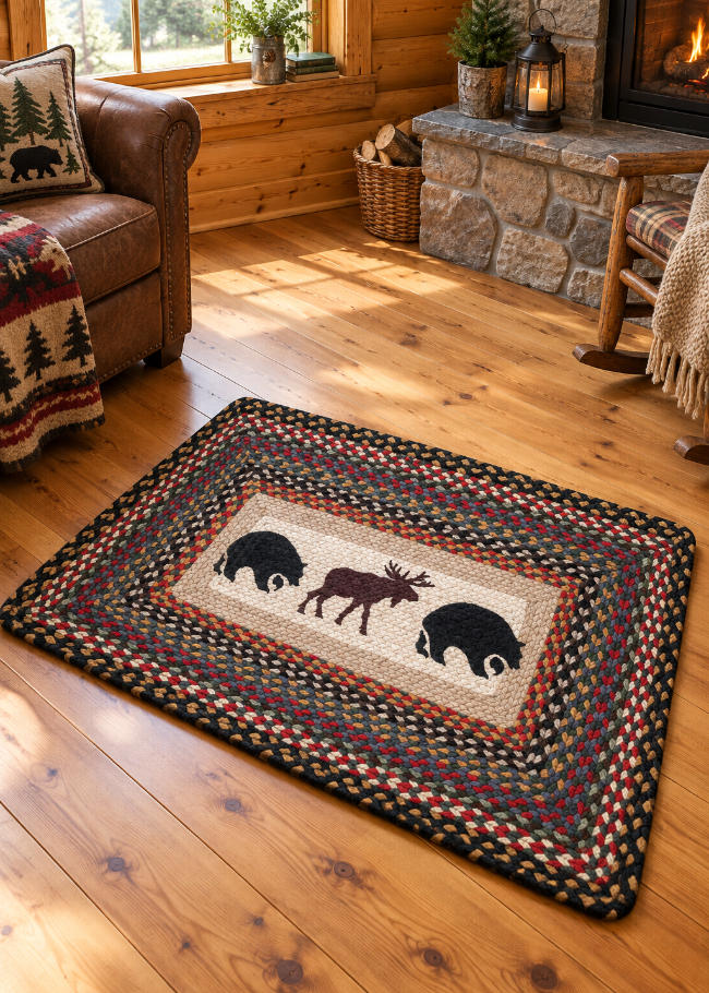 Bear and Moose Trails Rug | The Cabin Shack