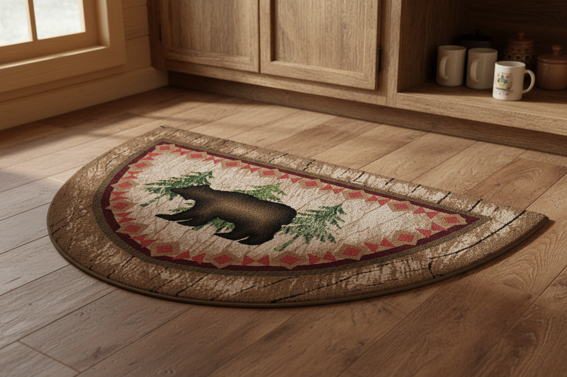 Birch Bear Rug Staged | The Cabin Shack