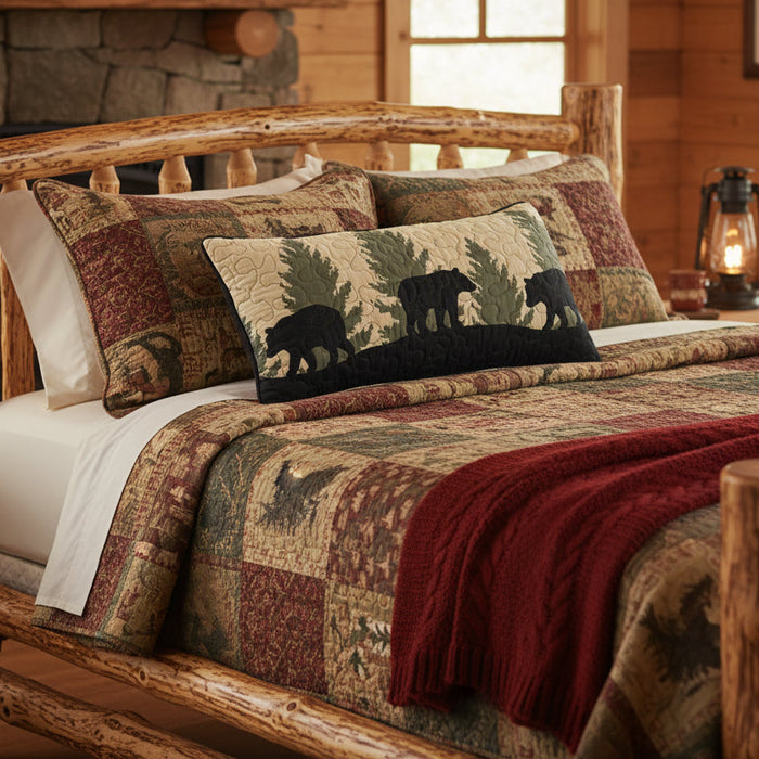 Black-Bear-Forest-Trail-Cabin-Pillow-The-Cabin-Shack-1