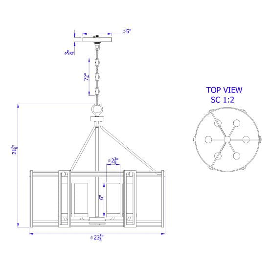 Black-Brighton-Cage-6-Light-Chandelier-The-Cabin-Shack-3