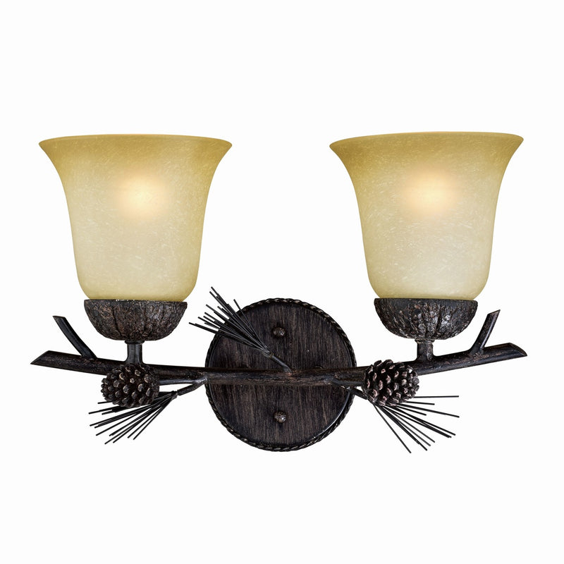 Black Walnut Pinecone Evergreen 2 Light Vanity