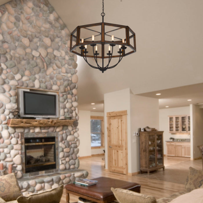 Boone-Hexagon-Farmhouse-8-Light-Chandelier-The-Cabin-Shack-2