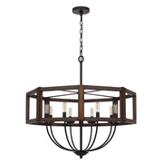 Boone-Hexagon-Farmhouse-8-Light-Chandelier-The-Cabin-Shack